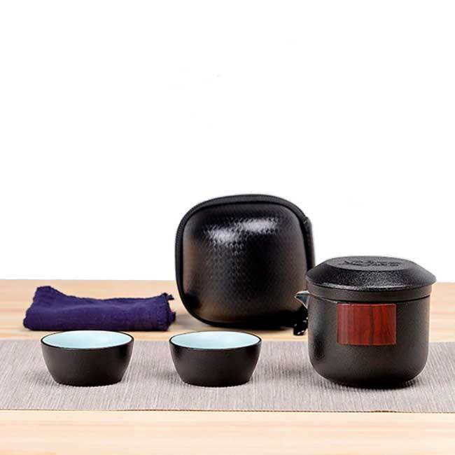 Juego de té, cerámica, para dos personas - Bavalu