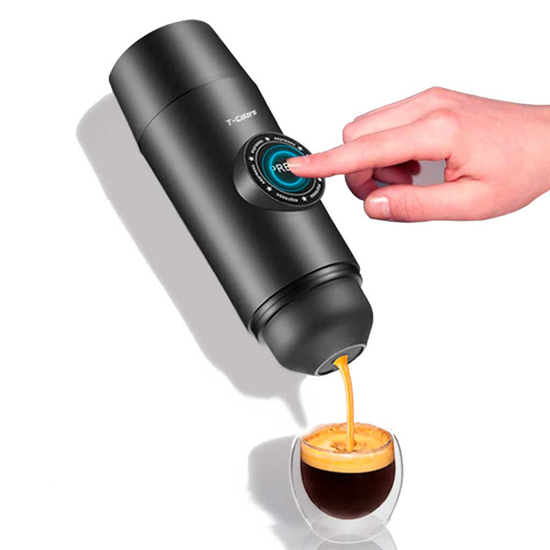 Máquina de café portátil eléctrica, cápsula y polvo, recargable - Bavalu