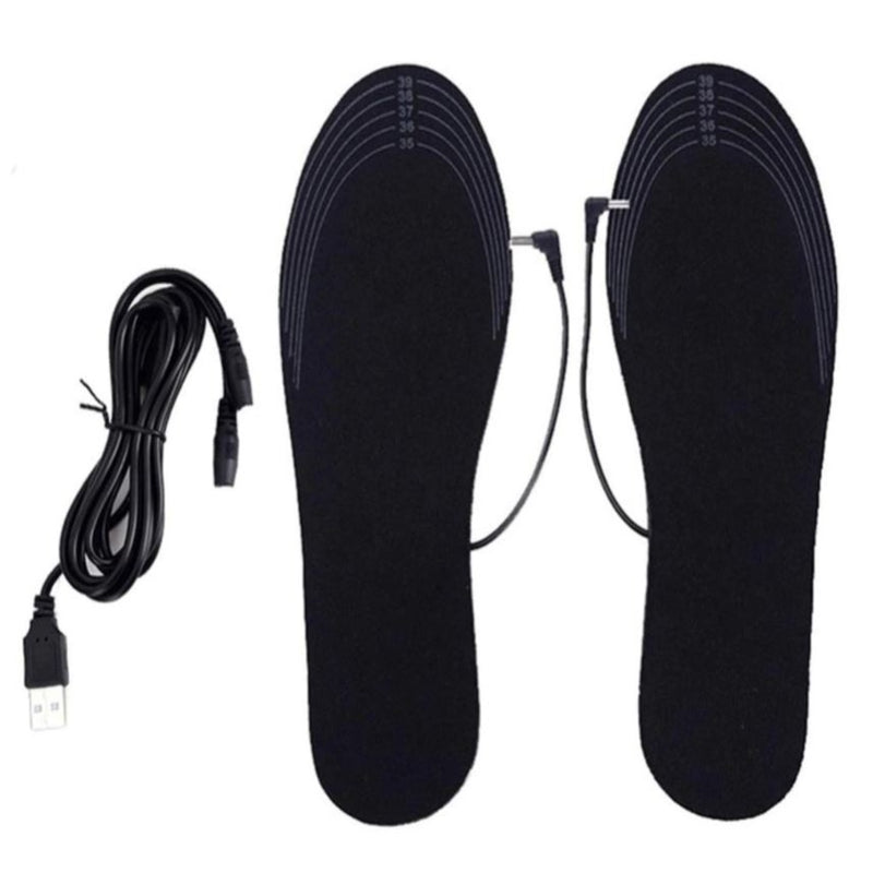 Heated insoles, USB, unisex insoles, sizes 35 to 44 (3.5 - 9.5)