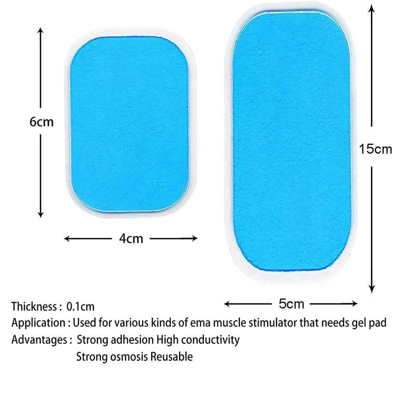Gel pads for abdominal electrostimulator, two models