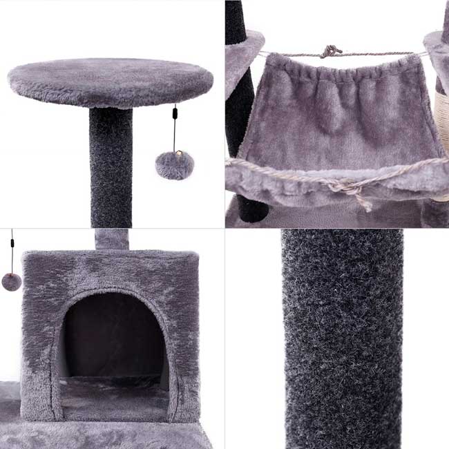 Cat tower, scratching post, various models and heights
